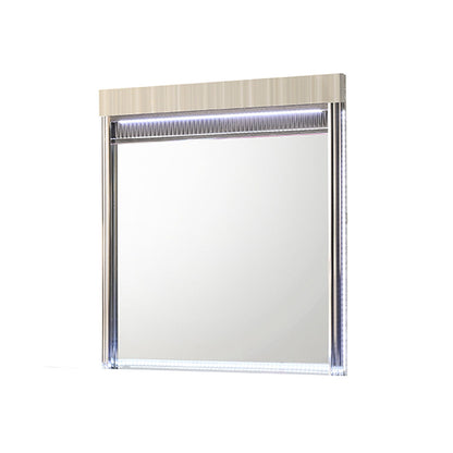 Leonor - Mirror With LED Light Frame - Gray