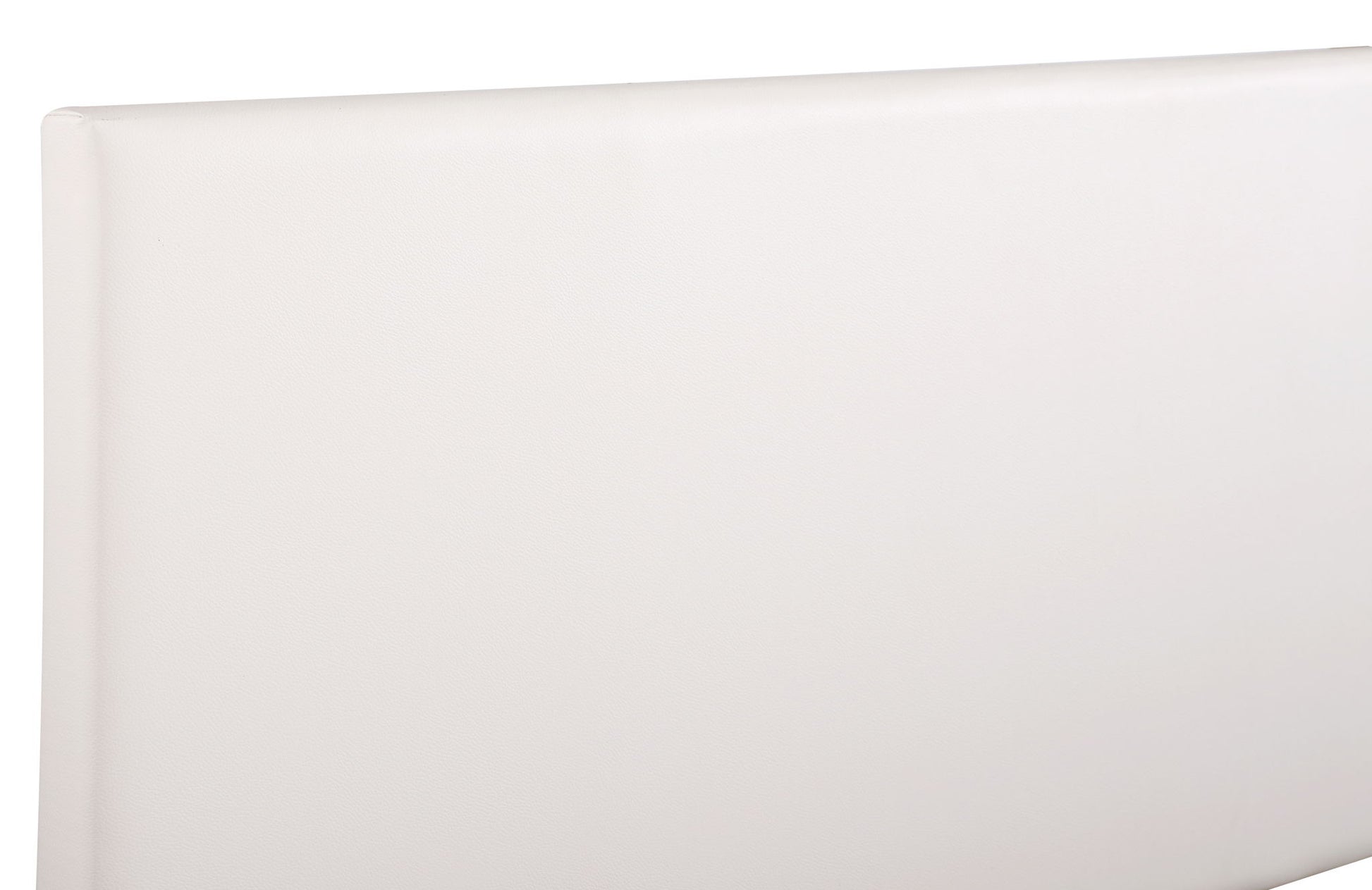 A close-up of the Nova - Headboard reveals its rectangular shape, white upholstery, smooth surface, and minimalist design.