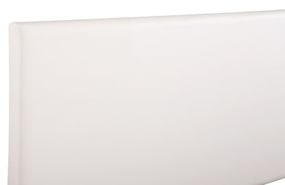 A close-up of the Nova - Headboard reveals its rectangular shape, white upholstery, smooth surface, and minimalist design.