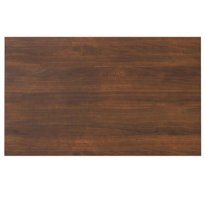 The Hunter Square Tabletop Dining Table features a rich dark brown finish with visible wood grain patterns, showcased against a clean white background.