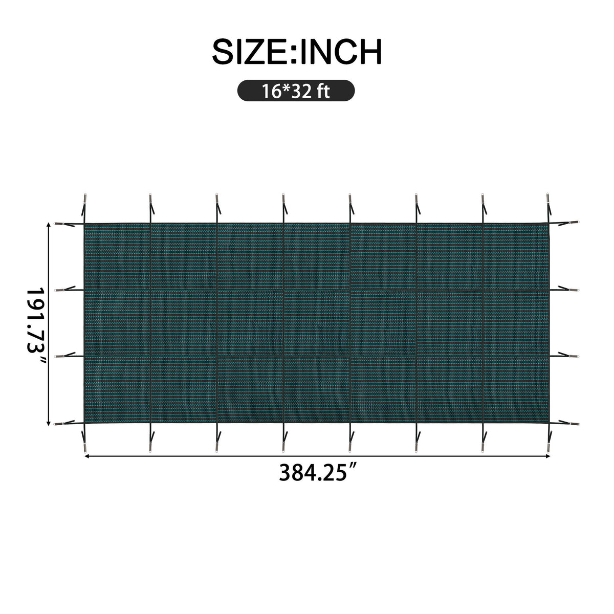Swimming Pool Safety Cover - Dark Green
