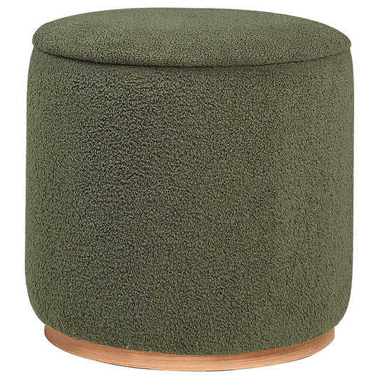 Keita - Upholstered Round Ottoman - Green