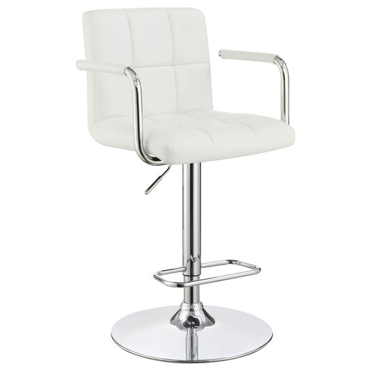Letitia - Adjustable Height Bar Stool - White