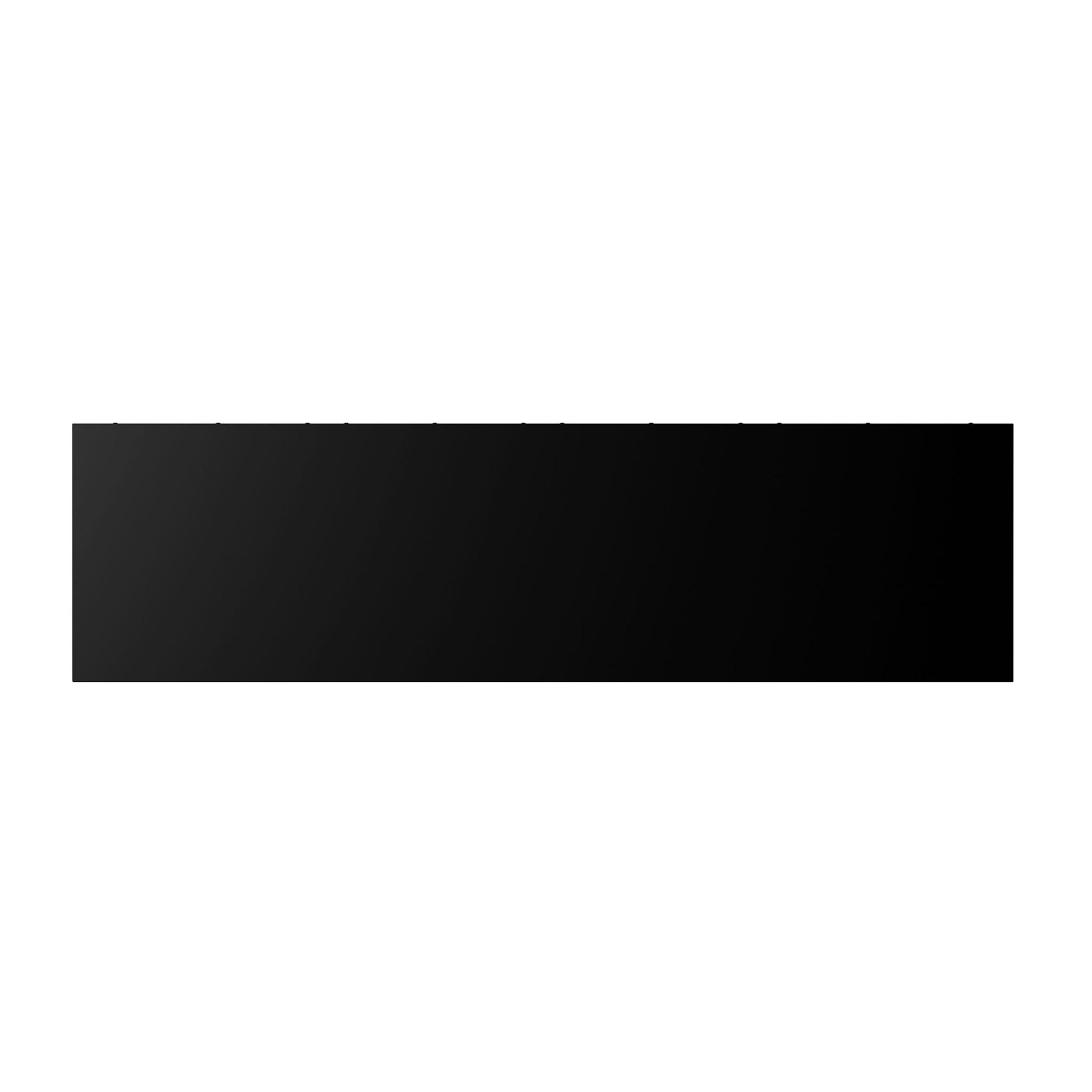 A solid black horizontal rectangle on a white background, subtly transitioning from lighter on the left to darker on the right, represents the Artisan - Cube Storage.