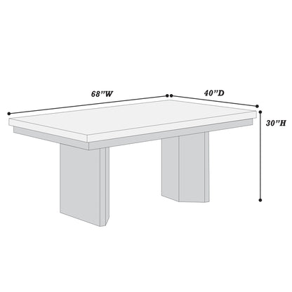 Dining Table For Kitchen - Black / White