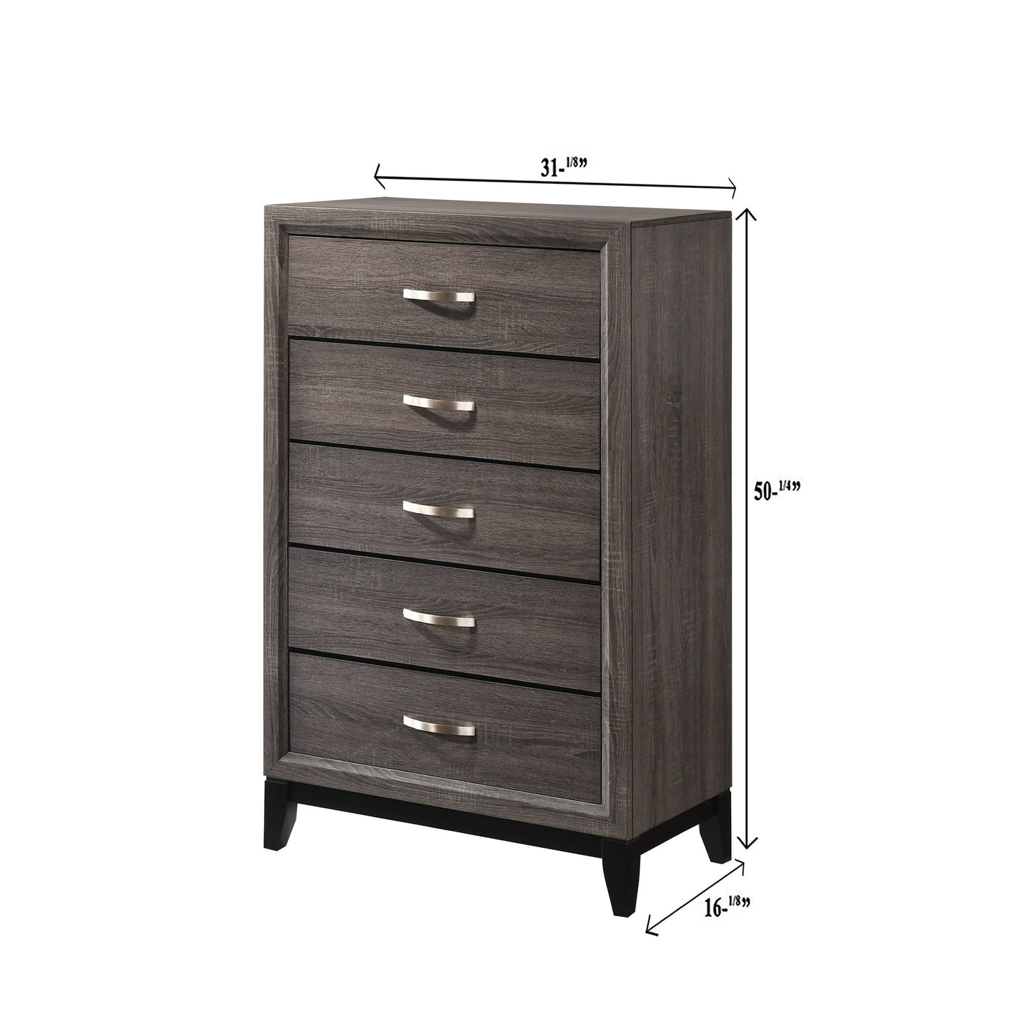 Contemporary 5 Drawer Tall Chest