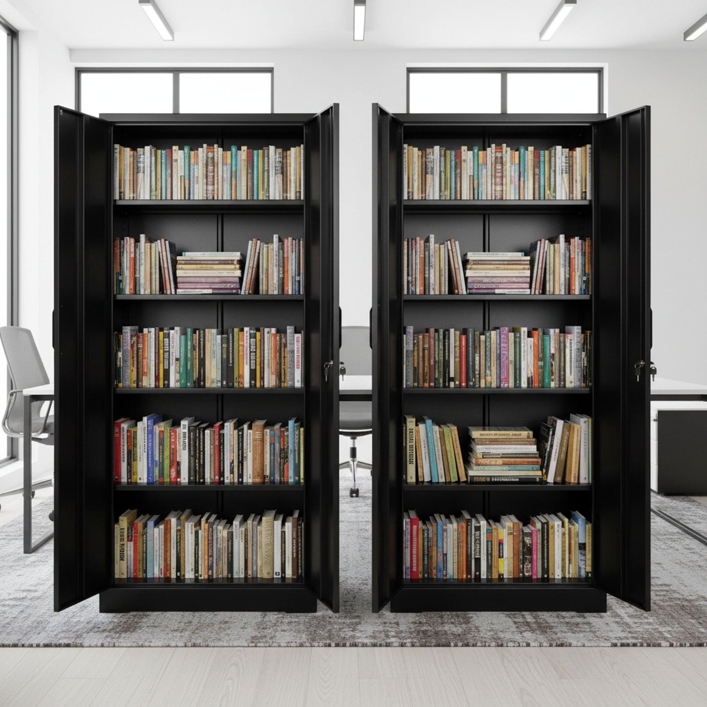 Ironclad - Storage Cabinet With Locking Doors And 4 Adjustable Shelves