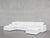 6-Seat Modular Double Chaise Sectional - Pure White / Extra-Deep