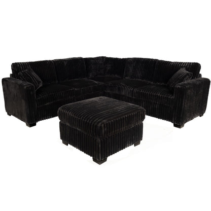 Modern Sectional Set With Cocktail Ottoman