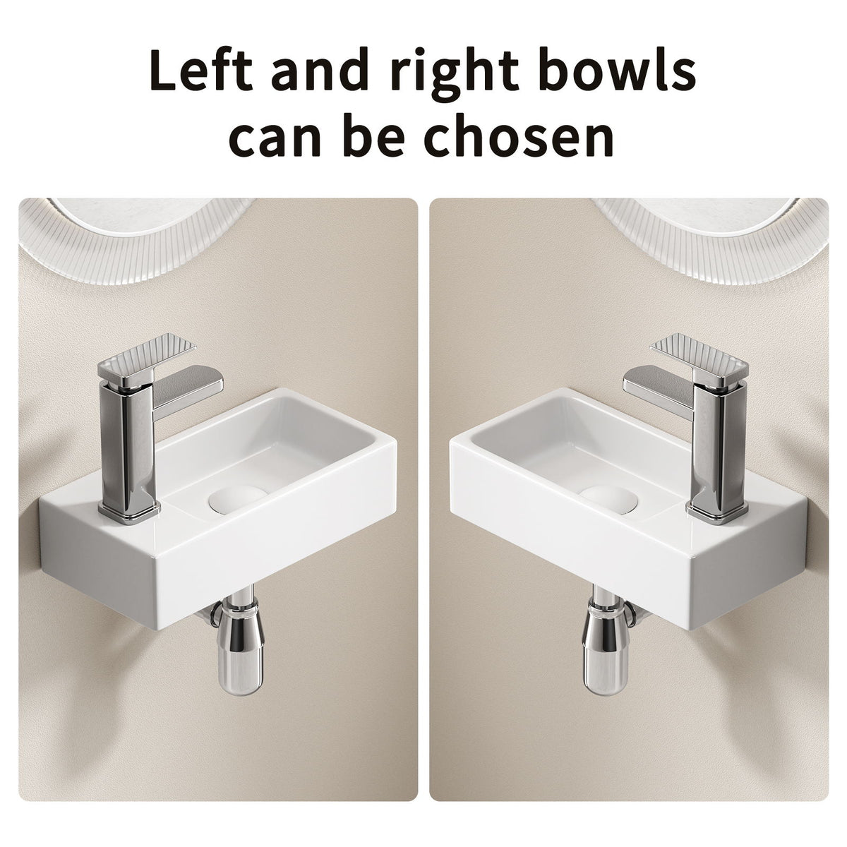 Wall Mounted Bathroom Sink With Faucet And Drain
