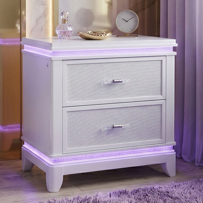 Opium - 2 Drawer Nightstand - White