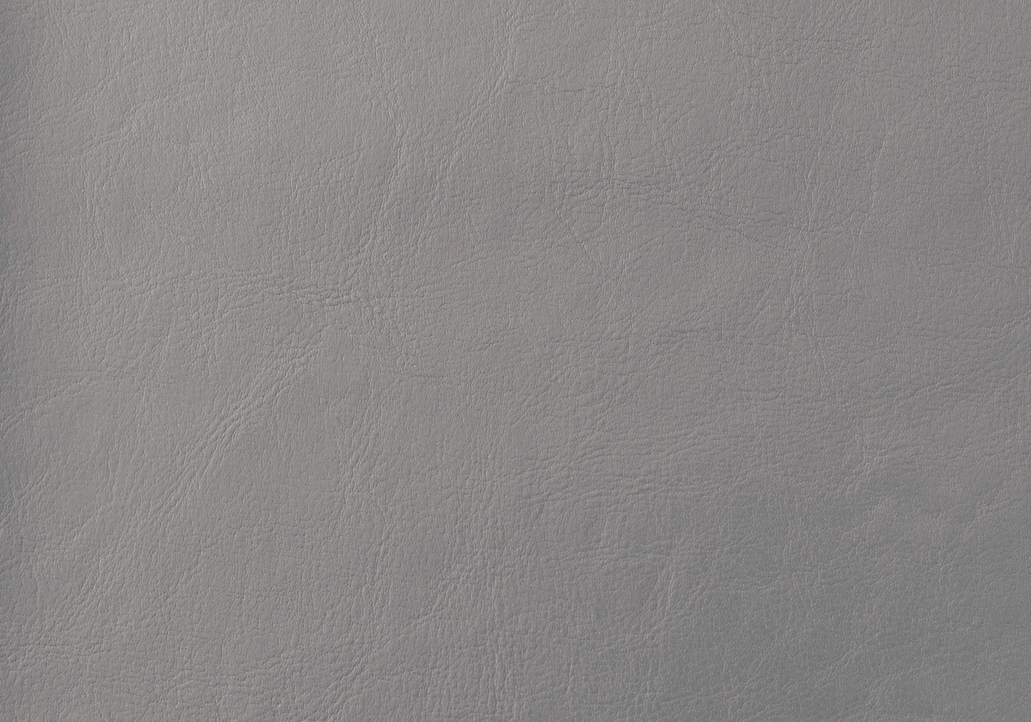 Close-up of the Queen Size Gray Upholstered Bed Headboard showcases its smooth, light grey leather texture with subtle creases and natural grain patterns, highlighting its durable transitional construction.