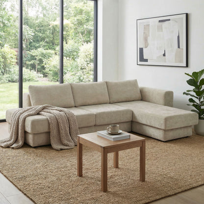 L-Shaped Modular Sofa With Double Layer Cushion