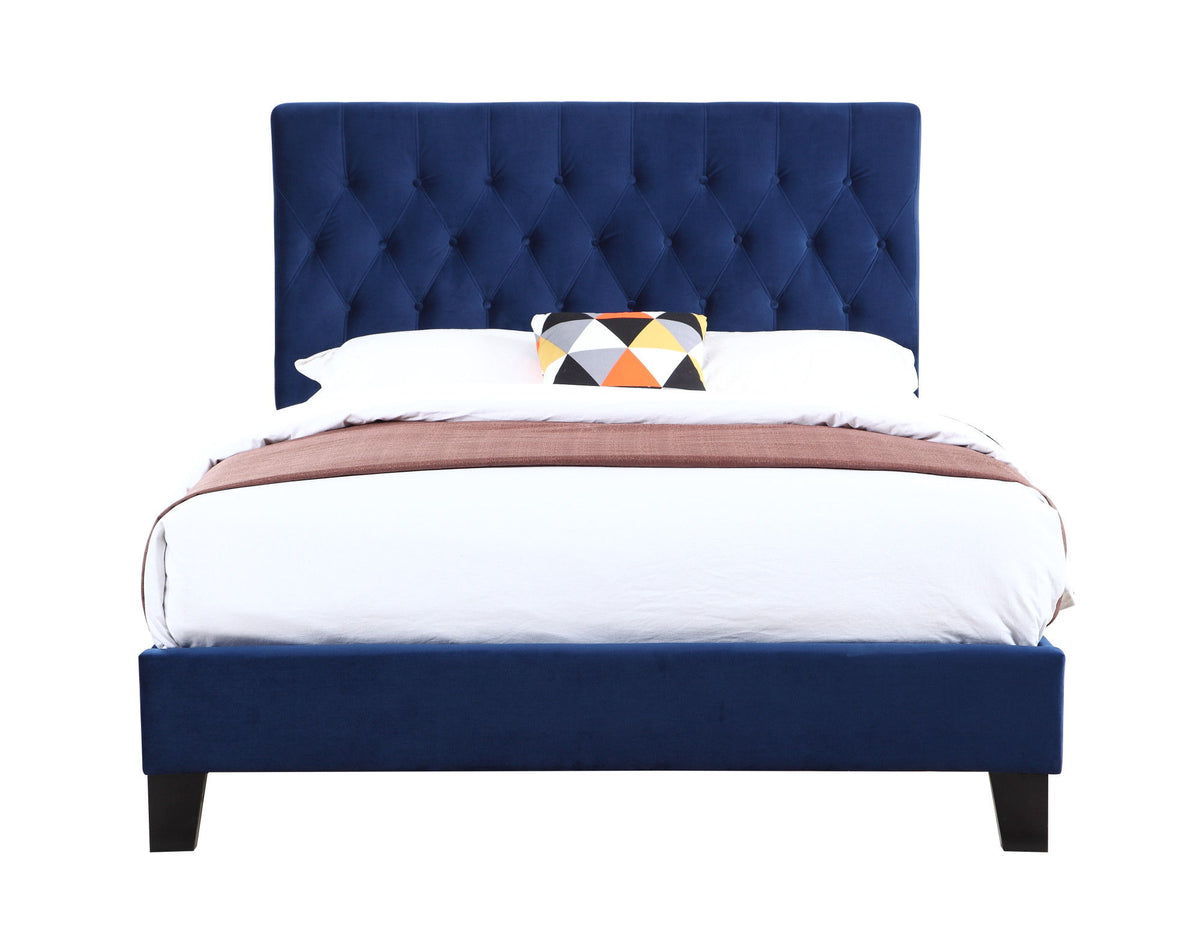 Transitional Upholstered Bed
