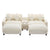 Beige / 111"W x 61.3"D x 34.8"H