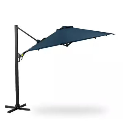 Round Cantilever Patio Umbrella With 360 Rotation & Infinite Tilt Adjustment