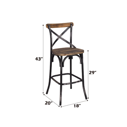 Zaire - Bar Chair - Black / Oak