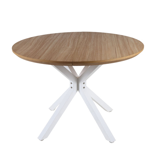 Pedestal Table For Living Room - White / Light Oak