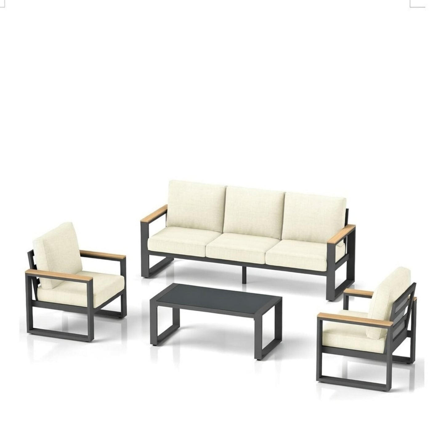 Modern Outdoor Sofa Set With Coffee Table