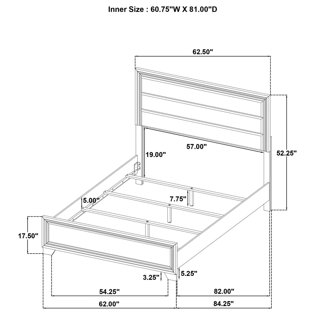 Funston - Panel Bed With Upholstered Headboard