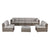 Dark Gray / 4 Pc. 4 Seater Sectional, 2 Chairs And Table