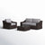 Dark Brown / 3 Pc. Stationary Sofa, Chair And Table