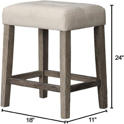 Transitional Backless Counter Stool (Set of 2)