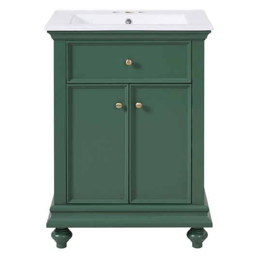 Modern Bathroom Vanity With Tip-Out Drawer And Soft-Close Hinges