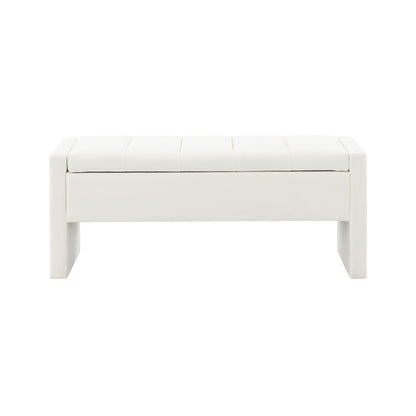 Modern Upholstered Large Bed End Bench With Storage