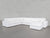 7-Seat Modular Chaise Corner Sectional - Pure White / Extra-Deep / Corner Left