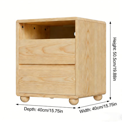 Nightstand With 2 Drawers And Shelves