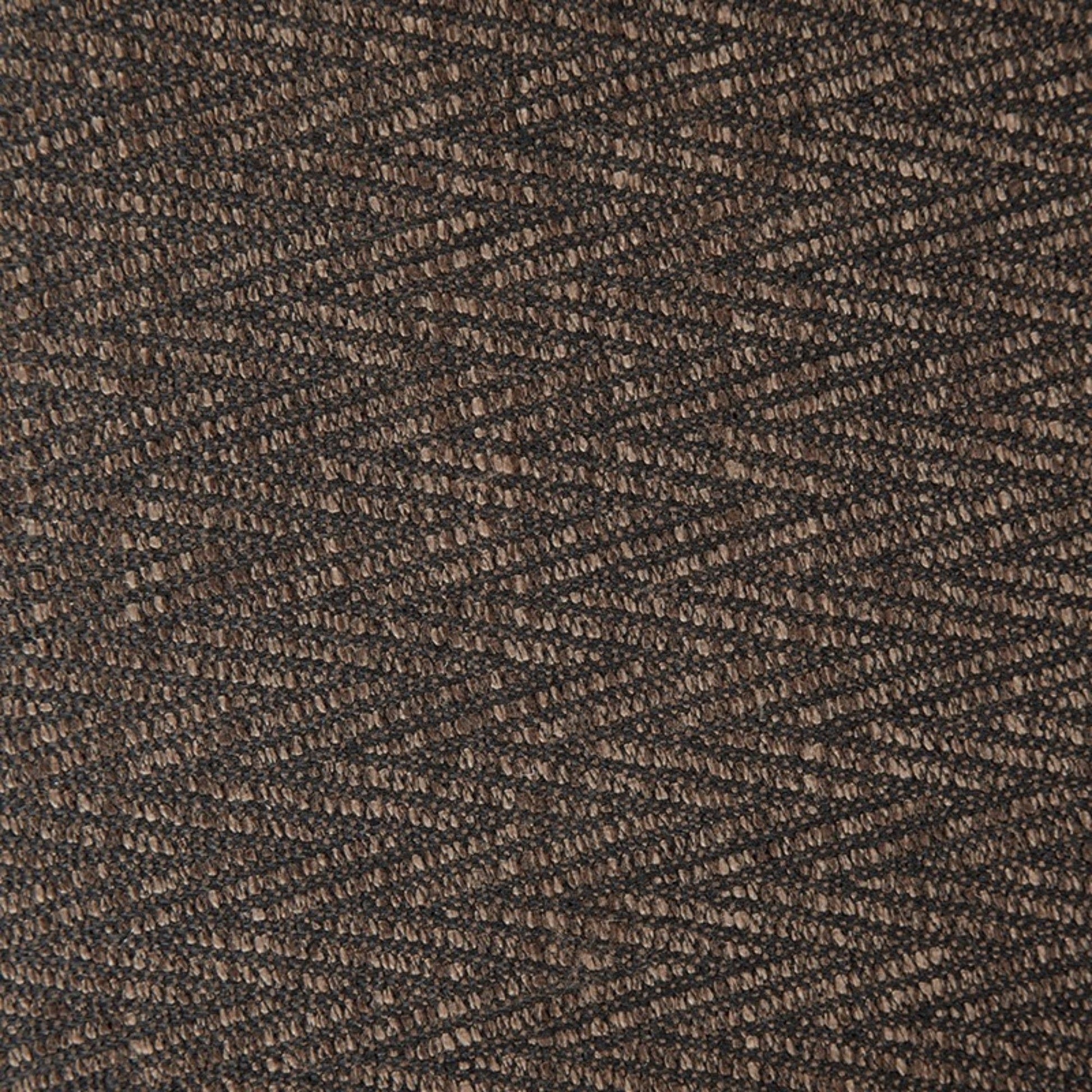 Close-up of the Luxurious Chair With 360 Degree Rotation’s textured brown fabric, showcasing a repeating diagonal pattern with tightly woven loops and varying brown shades for a visually rich, tactile surface.