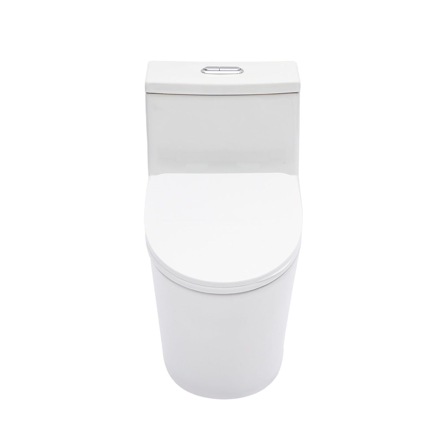 1 Piece Toilet For Bathroom, Dual Flush 1.24 / 1.43 Gpf, Soft Closing Seat - White
