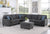 Dark Gray / 6 Seater LAF Sofa Sectional With Ottoman