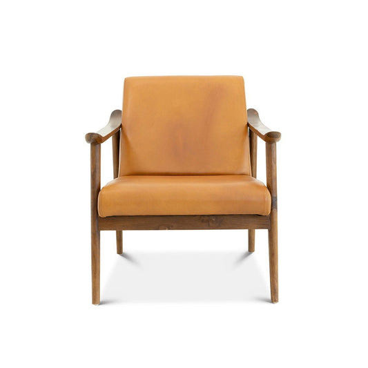 Couch.com Brandon Antique Leather Lounge Chair Brown / Tan, Durable Design, Modern Style, Leather Construction, Light Brown Finish