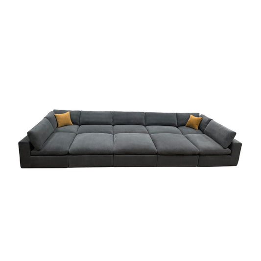 Custom Configuration Modular Sectional & Toss Pillows