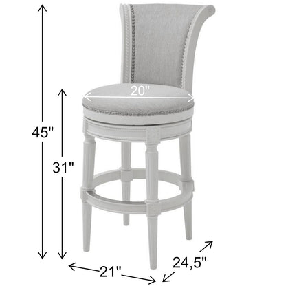 Swivel Barstool With High-Back