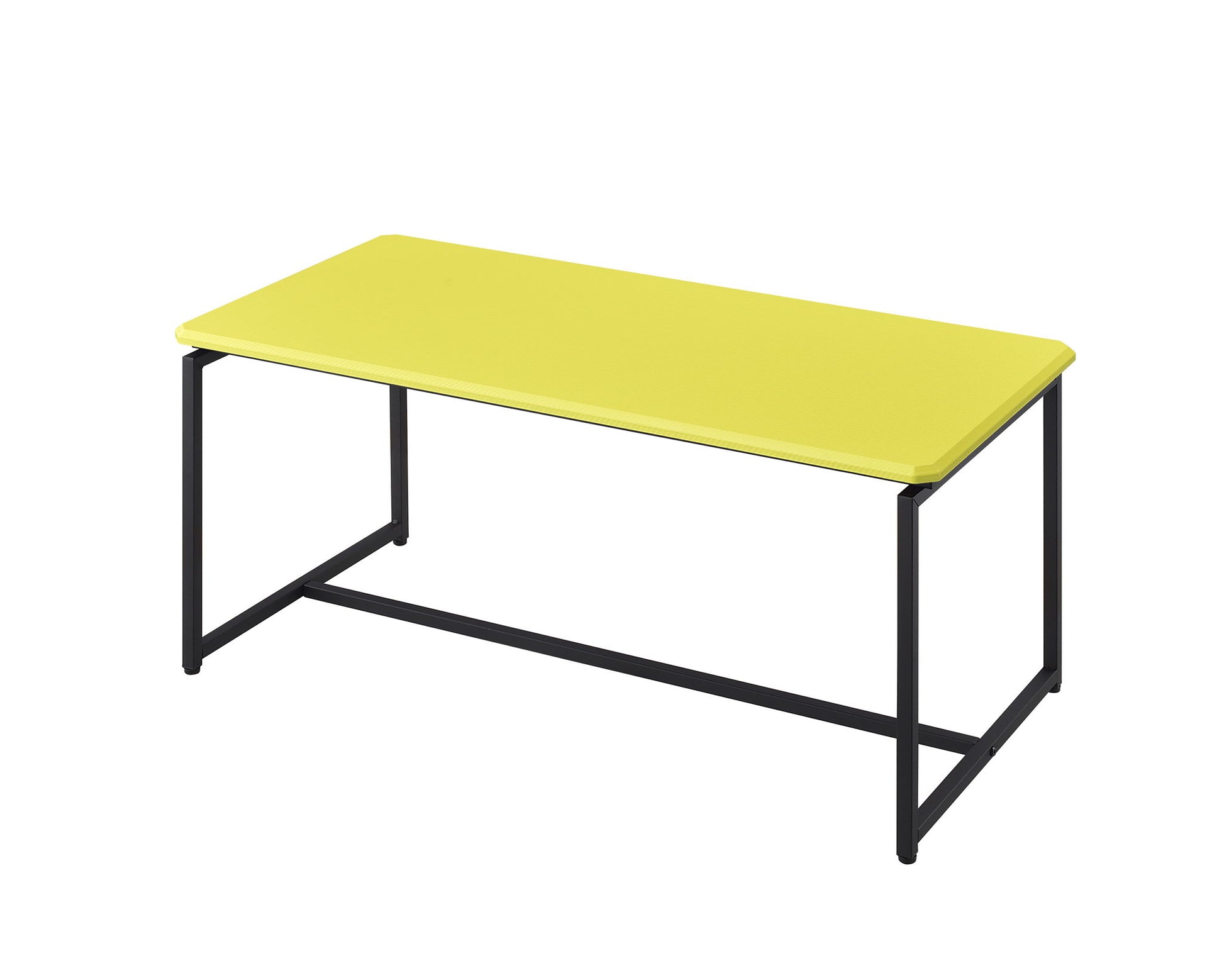 The GT - 3 Piece Carbon Fiber Wrap Coffee Table And End Table set features a rectangular design with a sleek carbon fiber top and minimalist black metal frame, displayed against a white background.