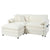Beige / 2 Seater Sectional Sofa With Ottoman