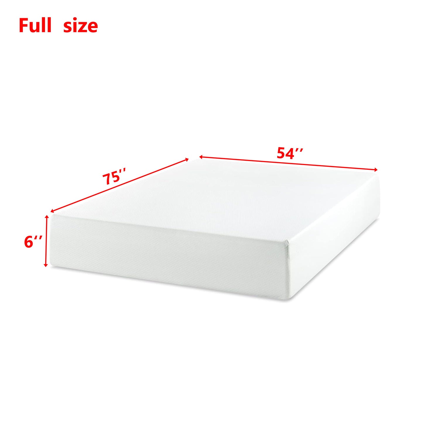 6" Tea Memory Foam Mattress In Box, Fiberglass Free