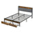 Dark Brown / King / 2 Drawers