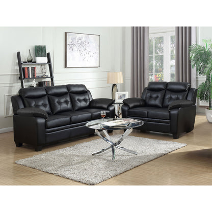 Castro - 2 Piece Living Room Set: Sofa & Loveseat - Black