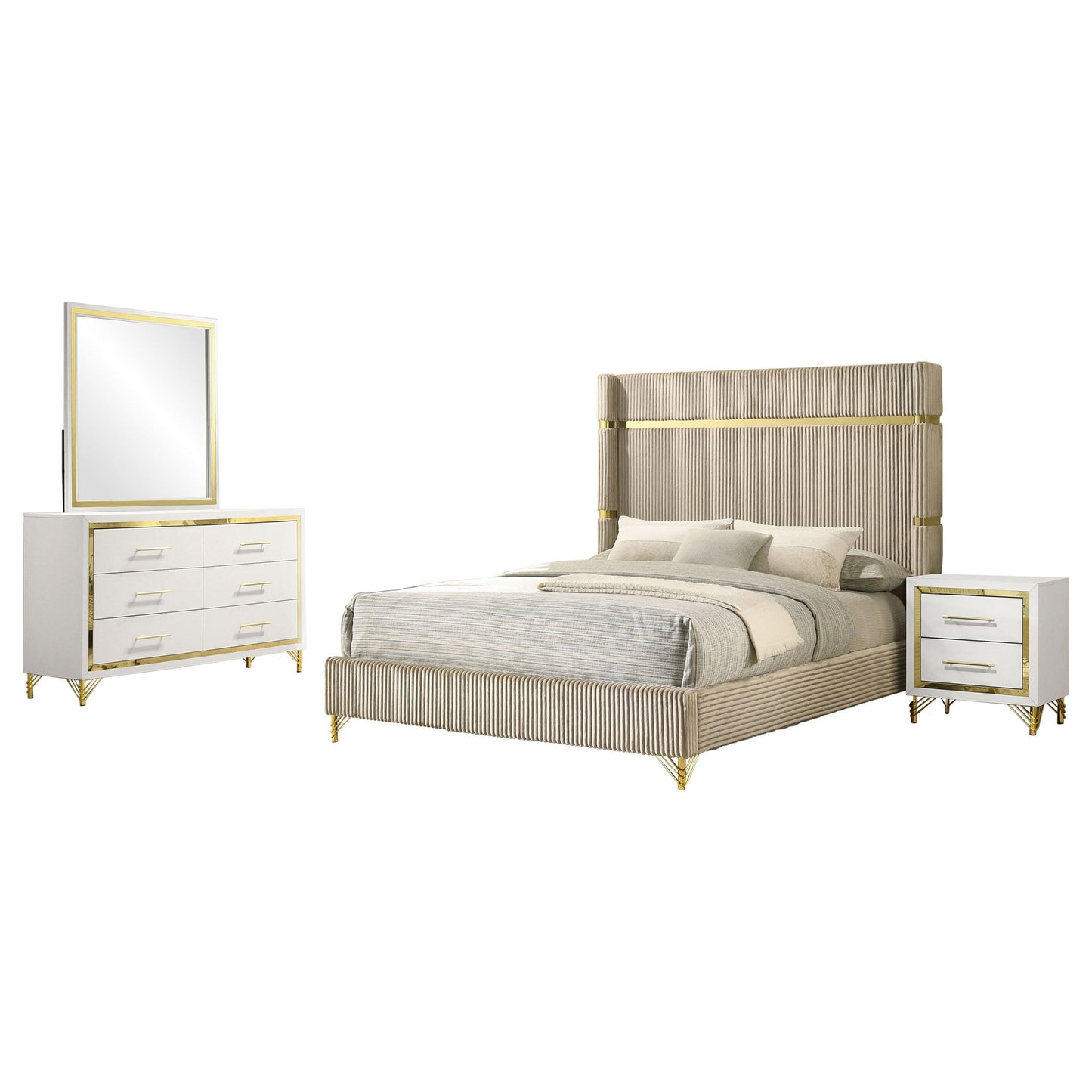Malcolm - Bedroom Set With Wingback Design