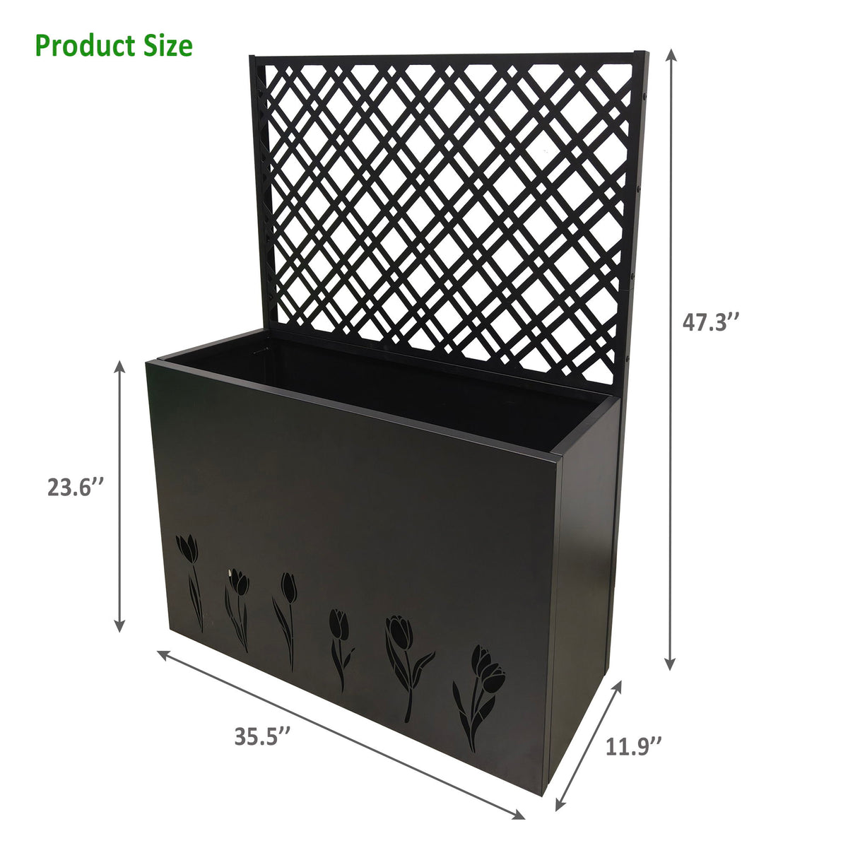 Tall Planter Raised Garden Bed With Trellis