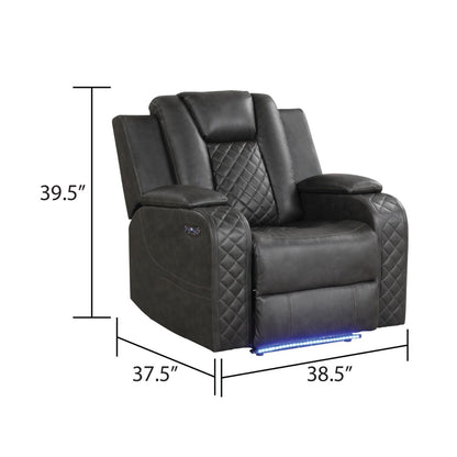 Benz - LED & Power Recliner Chair With Adjustable Headrest