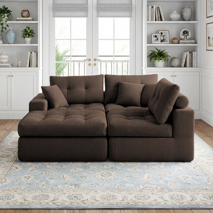 Corner Chaise L-Shaped Sectional Sofa Bed