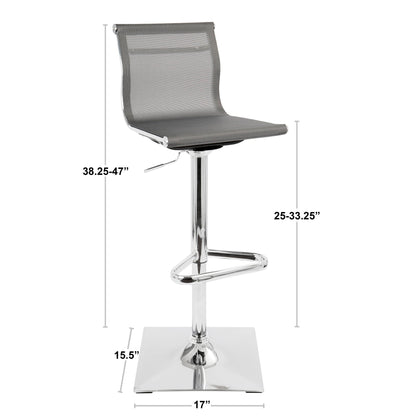 Mirage - Contemporary Adjustable Barstool With Swivel