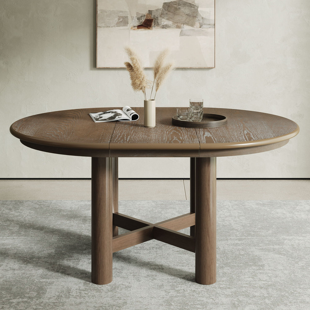 Extendable Oval Dining Table With Leaf