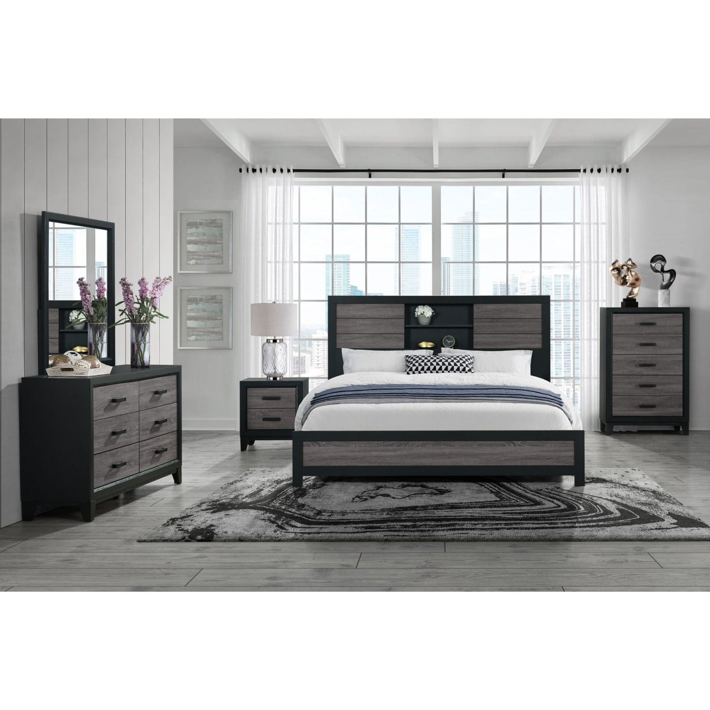 Urban - 5 Piece Set With Bookcase