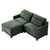 Dark Green / 2 Pc. 2 Seater Sectional, Ottoman